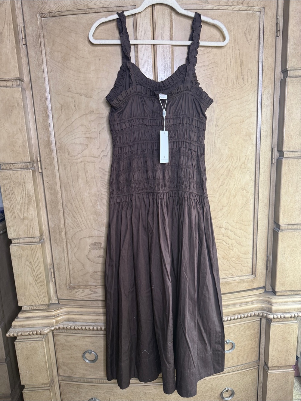 Caroline Constas 🔥 Bra-Free Smocked Drop-Waist Maxi Dress - Picture 5 of 6